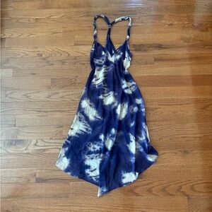 Y2k Victoria’s secret blue white tie dye cover up maxi dress XS/S